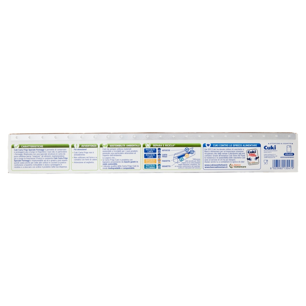 Cuki Conserva Carta Frigo Speciale Formaggi 16 m